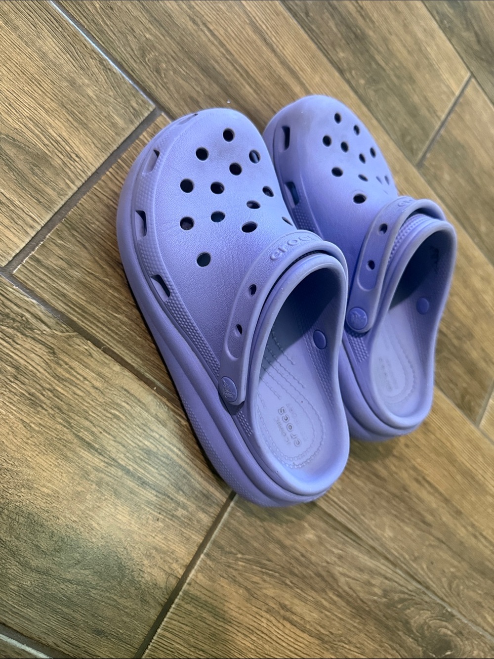 Crocs Kids' Cutie Crush Platform Clogs Shoes Digital Violet Girls Size J5